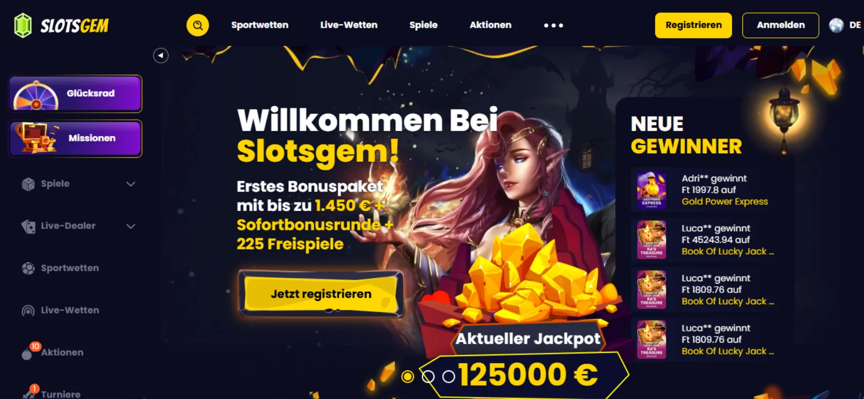 SlotsGem Casino Screen